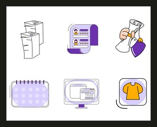 多样办公与生活图标集合