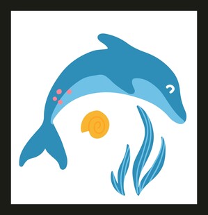 跳跃海豚与海中日出