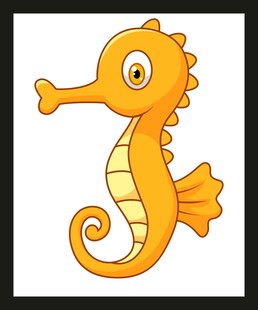 可爱卡通海马形象