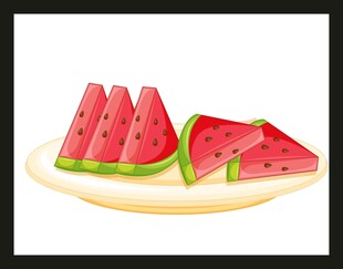 盘中鲜切西瓜片