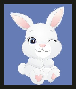 可爱白兔歪头卖萌