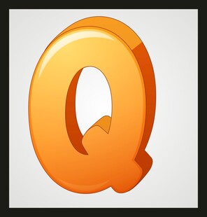 立体橙色字母图标