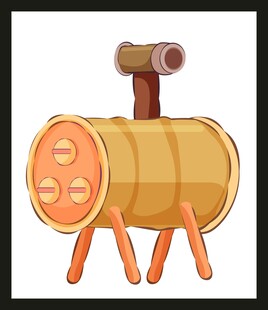 卡通风格机械炮筒装置