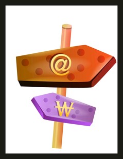 多彩网络符号指示牌