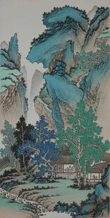 水墨山水国画风景图