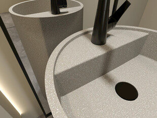 现代洗手台细节特写