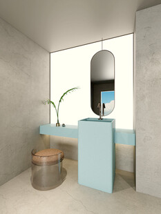 简约风浴室洗手台设计