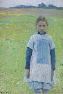 田野中的小女孩