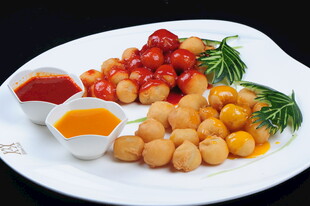 多彩小食拼盘双酱相伴