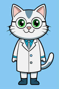 穿白大褂的猫咪医生