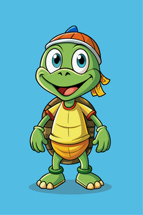 可爱卡通小乌龟形象