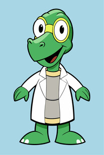 绿蜥蜴医生卡通形象