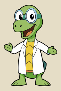 卡通乌龟医生形象展示