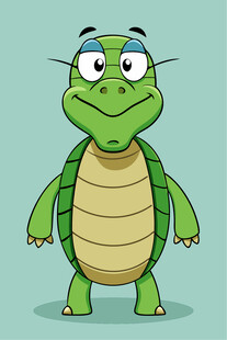 可爱卡通乌龟形象