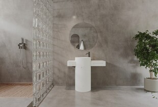 简约风浴室洗手台场景