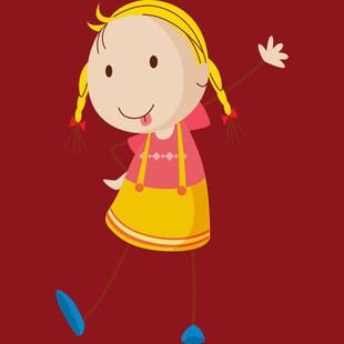 跳跃的可爱小女孩