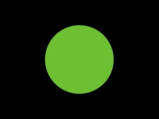 黑色背景上的绿色圆形