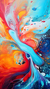 梦幻色彩抽象流体艺术