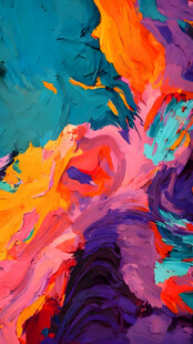 绚丽多彩抽象流体艺术画面