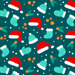 圣诞配饰图案背景图