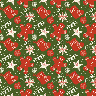 圣诞主题红绿图案背景