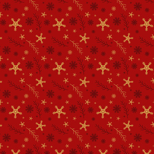 红色底金色星星图案背景