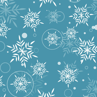 蓝色背景雪花图案纹理