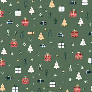 圣诞主题绿色图案背景