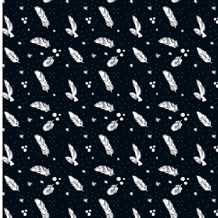 黑白雨伞小鱼图案背景