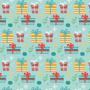 圣诞礼物图案背景设计