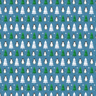 蓝底圣诞树图案背景