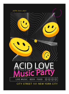 酸性爱情音乐派对海报