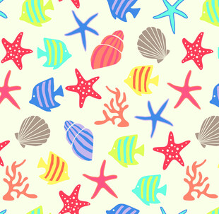 海洋生物图案背景