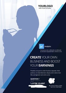 创意商务剪影海报设计