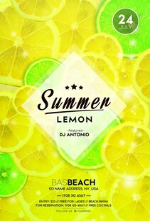 清新柠檬主题夏日海报