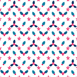 圣诞风几何图案无缝背景