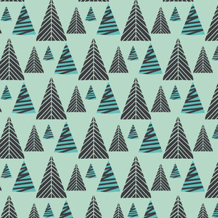 几何风格圣诞树图案背景