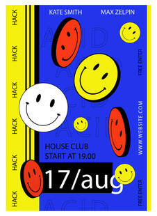 笑脸主题活动宣传卡片