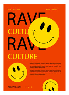 笑脸狂欢文化海报