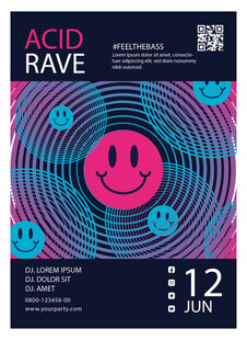 酸性锐舞派对宣传海报