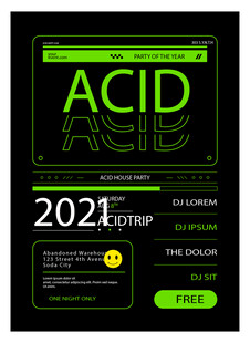 2021酸性风格设计海报