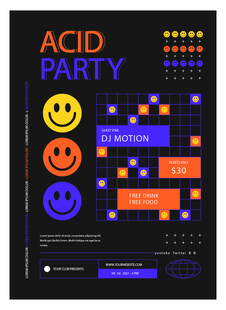 酸性派对网页设计模板