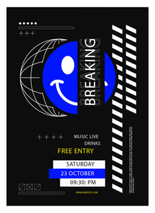 笑脸打破界限海报设计