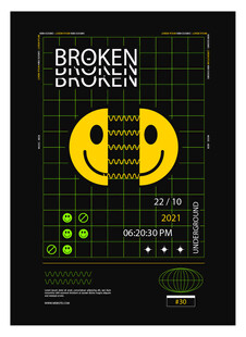 破碎微笑音乐节海报