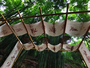 古风竹架挂饰尽显雅致韵味