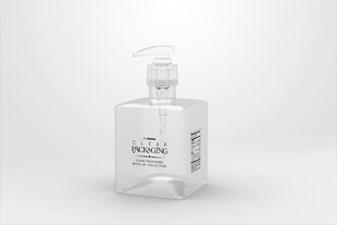 透明按压瓶洗手液展示