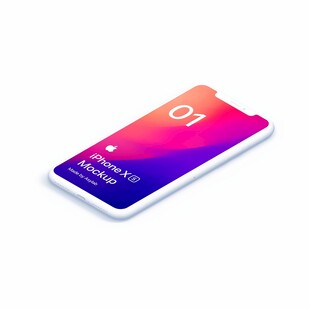 绚丽渐变手机界面展示