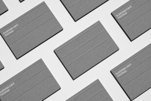 灰色名片整齐排列展示