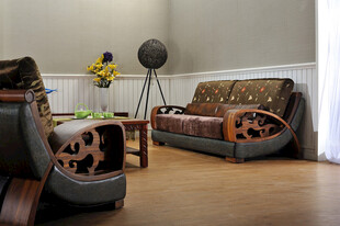 工业风客厅复古沙发陈设