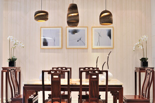 中式典雅餐厅室内装饰场景